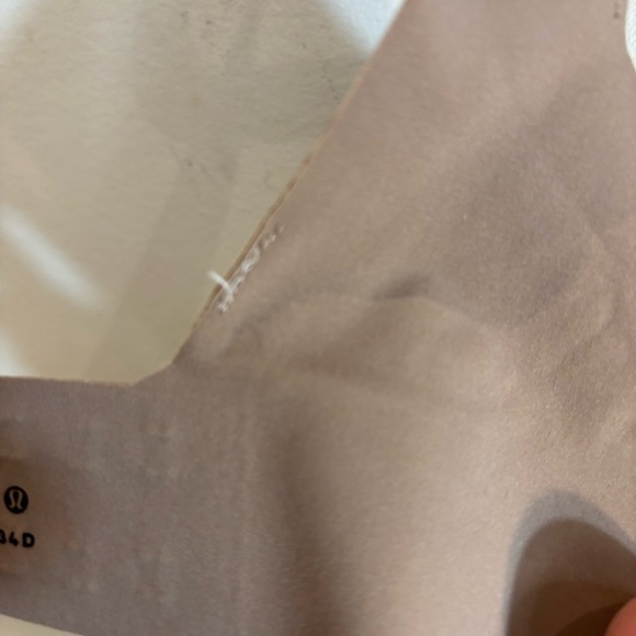 LULULEMON Sz 34D Tan Intimate Sports Bra Lined Underwire Free Unpadded - Picture 6 of 7